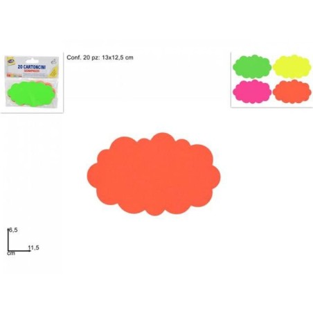 CARTONCINO SEGNAPREZZO SET 20PZ NUVOLA EAN 8034048356043 INGROSSO ETICHETTE LABEL POSTIT