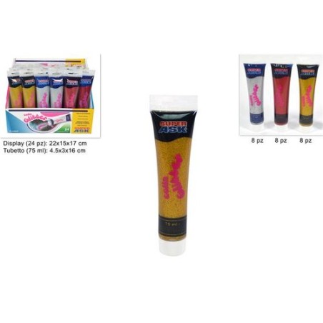 COLLA LIQUIDA GLITTER 75ML EAN 8034048199916 INGROSSO ARTICOLI DECORAZIONI NATALIZIE