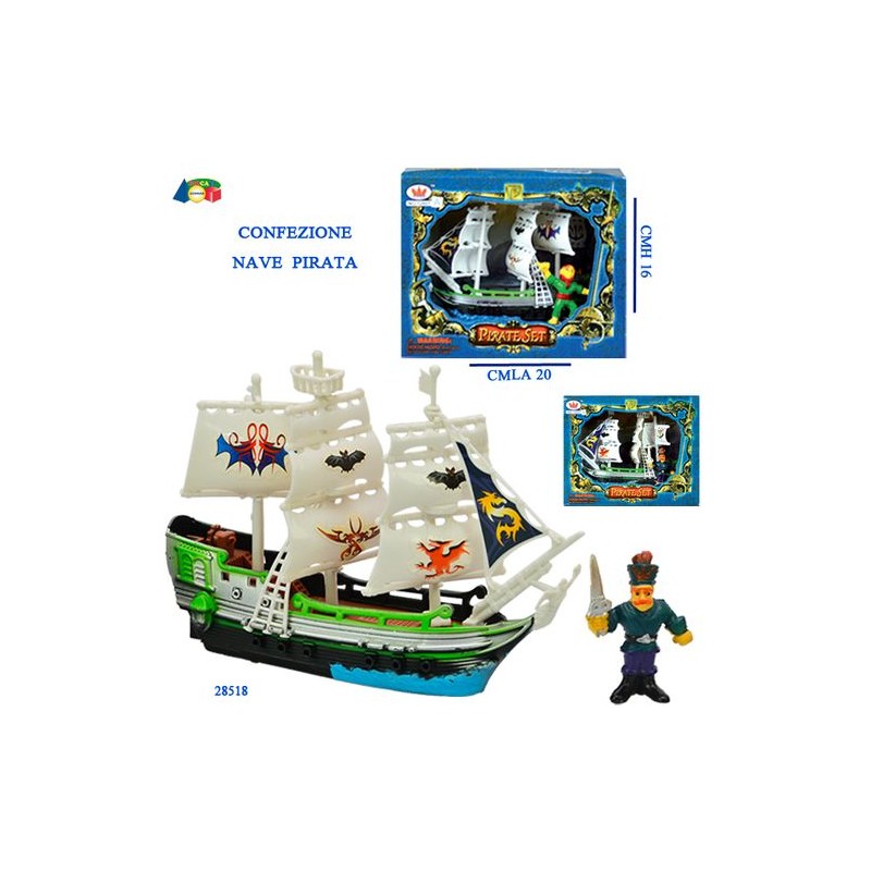 CONF. VETRINA VASCELLO C/PIRATA ASS EAN  INGROSSO GIOCATTOLI IN SCATOLA