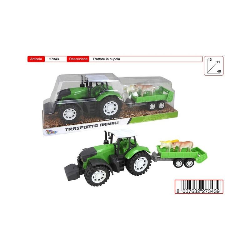 CUPOLA TRATTORE TRASPORTO ANIMALI EAN  INGROSSO MODELLINI AUTO
