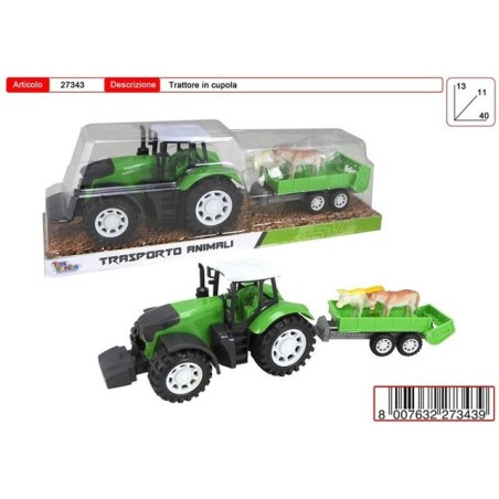 CUPOLA TRATTORE TRASPORTO ANIMALI EAN  INGROSSO MODELLINI AUTO