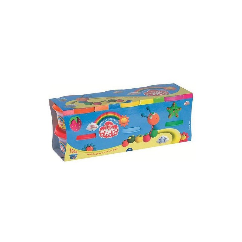 DIDO' VASETTI 6 X 100GR NEW EAN 8000144005536 INGROSSO PASTA PER MODELLARE DIDO