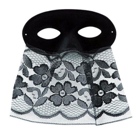 DOMINO NERO C/PIZZO EAN 8004761012366 INGROSSO MASCHERE DI CARNEVALE