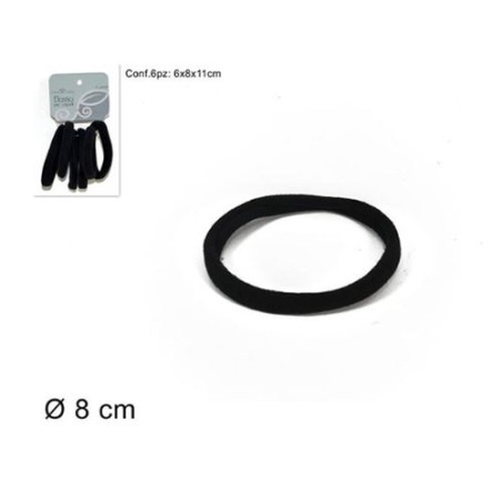 ELASTICO PER CAPELLI SET 6PZ DIAM.8CM C. EAN 8034048447987 INGROSSO ELASTICI E FASCE PER CAPELLI