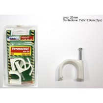INGROSSO FERMACAVI 5PZ IN BLISTER MIS 20MM