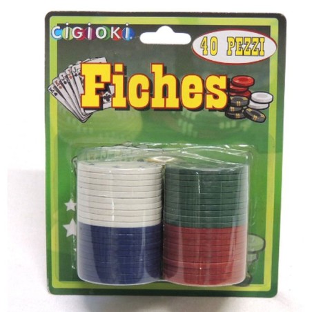 FICHES 40PZ IN BLISTER EAN 8027501377617 INGROSSO CARTE DA GIOCO