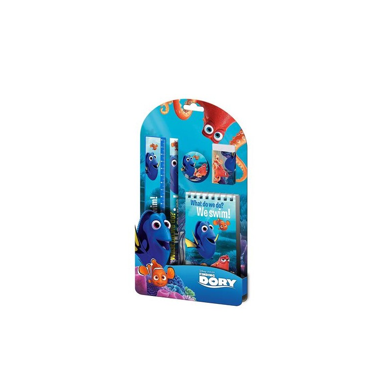 FINDING DORY BLISTER CANCELLERIA 5 PEZZI 26X15CM EAN 8435333852415 INGROSSO SET PENNE CON RIGHELLI
