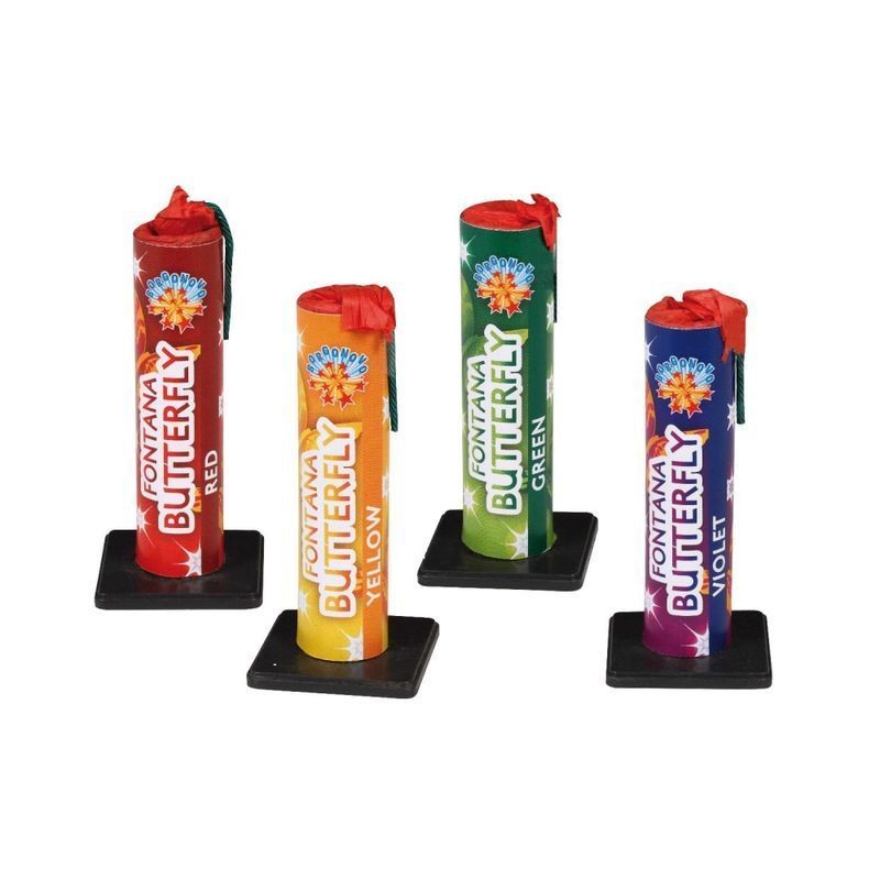 FONTANA BUTTERFLY ASS. PZ. 4 EAN 8006941002228 INGROSSO FONTANE ECONOMICHE FUOCHI D'ARTIFICIO