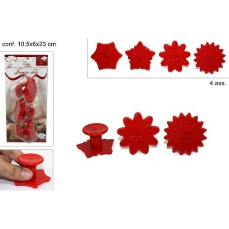 INGROSSO FORMINE FIORI 3PZ 4ASS