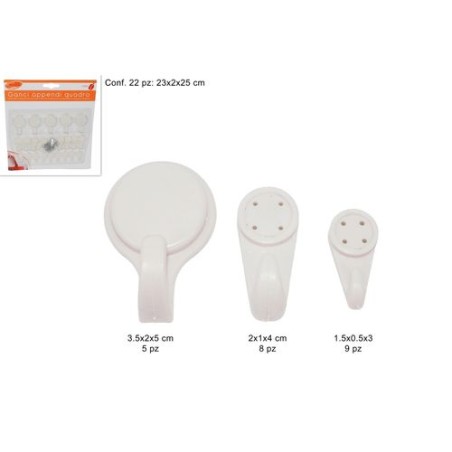INGROSSO GANCI APPENDIQUADRO SET 22PZ IN BLISTER