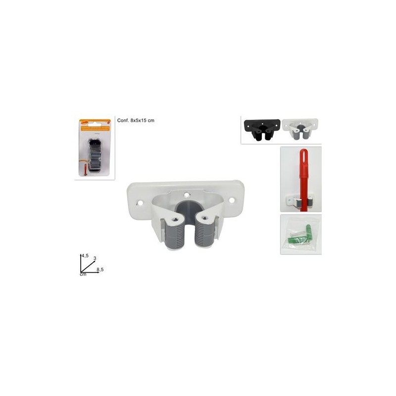 GANCIO APPENDI SCOPA EAN 8034048364468 INGROSSO VITI E CHIODI
