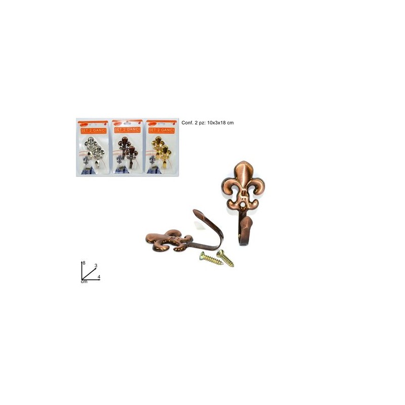 GANCIO SET 2PZ BRONZO/SLIVER/ORO EAN 8034048083369 INGROSSO VITI E CHIODI