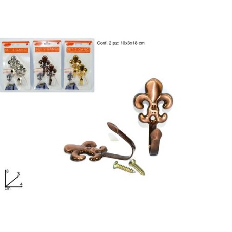 INGROSSO GANCIO SET 2PZ BRONZO/SLIVER/ORO