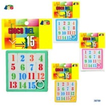 INGROSSO GIOCO DEL 15 C/NUMERI COL.ASS. +3ANNI IN BUSTA