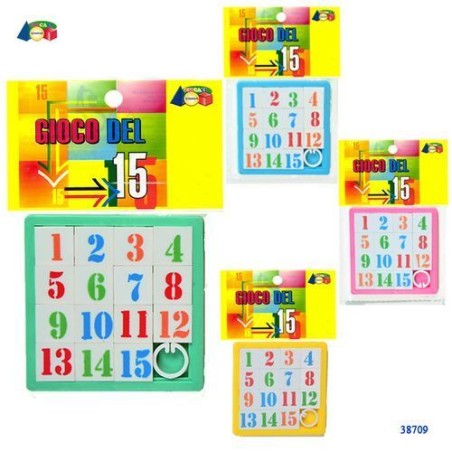GIOCO DEL 15 C/NUMERI COL.ASS. +3ANNI IN BUSTA EAN  INGROSSO GIOCHI DA EDICOLA