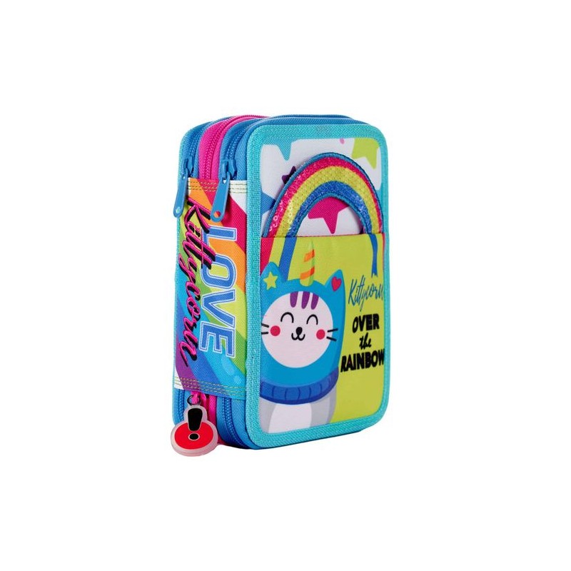 GOPOP 20 ASTUCCIO TRIPLO KITTYCORN EAN 8056379094012 INGROSSO ASTUCCI SCUOLA