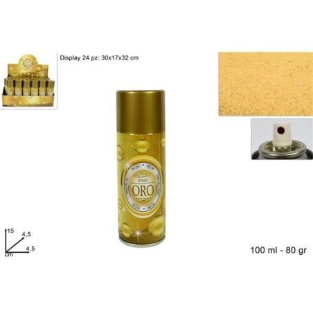 BOMBOLETTA ORO 100ML (80GR) EAN 8033113957871 INGROSSO BOMBOLETTE SPRAY NATALIZIE