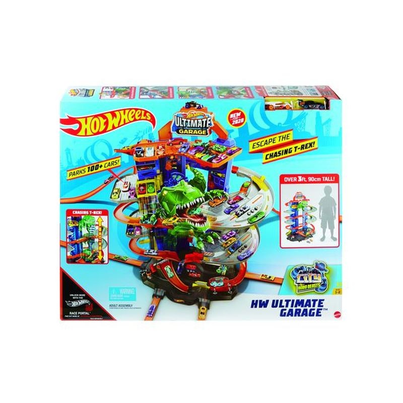HW ULTIMATE GARAGE CON T-REX EAN 0887961813425 INGROSSO PISTA AUTOMOBILINE