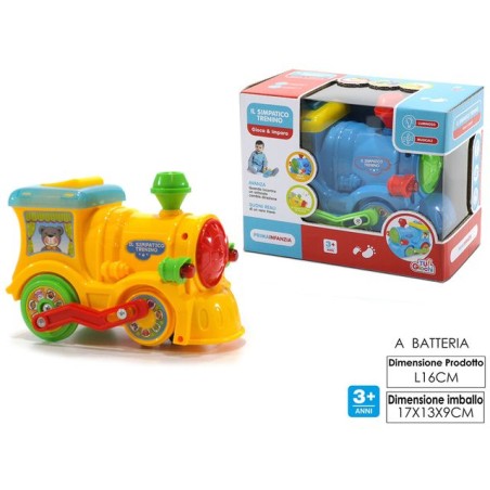 IL SIMPATICO TRENINO B/O LU/SUO 2ASS EAN 8015361184353 INGROSSO GIOCHI PRIMA INFANZIA