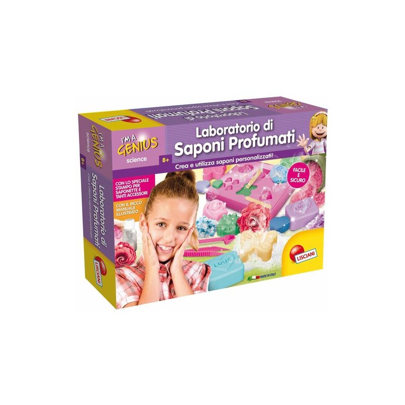 I'M A GENIUS LABORATORIO SAPONI PROFUMAT 39X28.5X8CM GLICERINA IN SCAGLIE EAN  INGROSSO SCIENZA E GIOCO LISCIANI