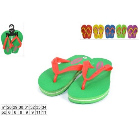 INFRADITO BIMBI FLUO BICOLORE 28-34 EAN 8034048269718 INGROSSO CIABATTE E SCARPE MARE