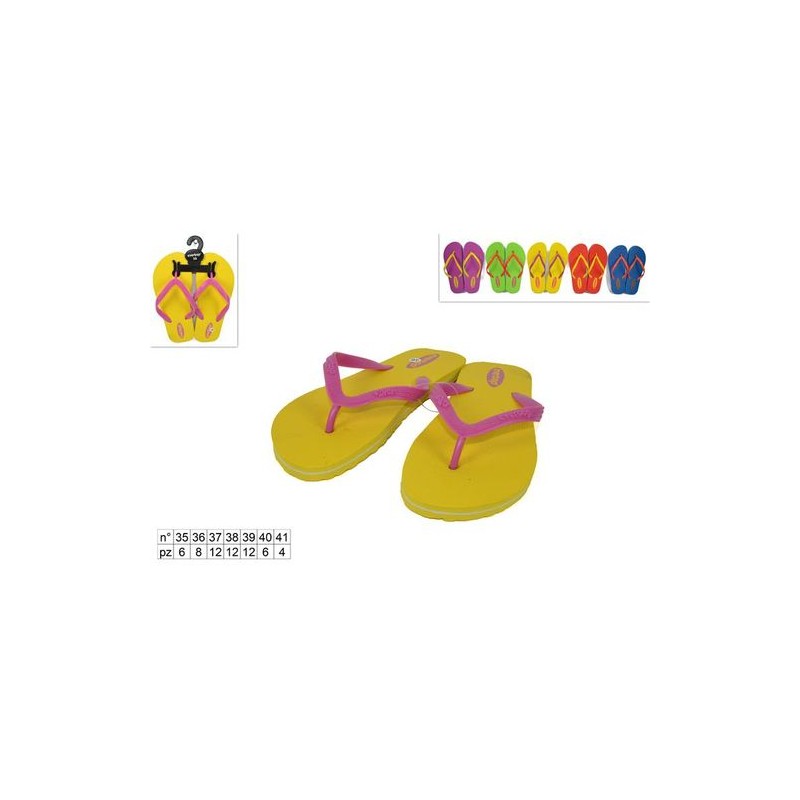 INFRADITO DONNA FLUO BICOLOR 35-41 EAN 8034048269664 INGROSSO CIABATTE E SCARPE MARE