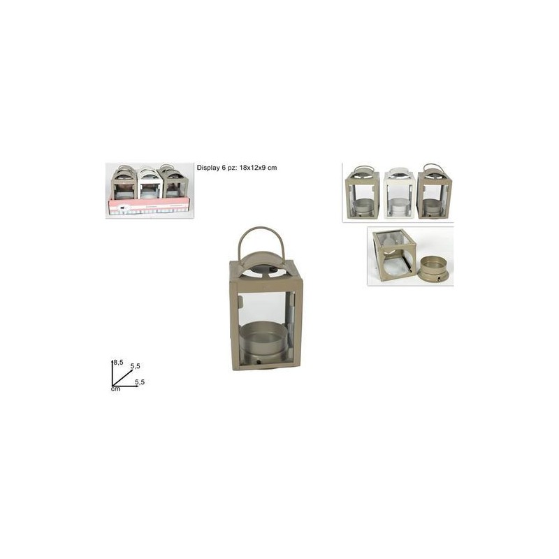 LANTERNA PORTATEALIGHT 8.5CM 3COL EAN 8034048402276 INGROSSO CANDELE PER LA CASA