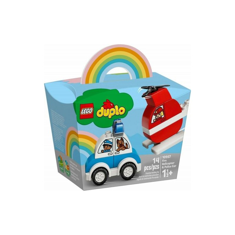 LEGO 10957 ELICOTTERO ANTINCENDIO E AUTO DELLA POLIZIA EAN  INGROSSO LEGO DUPLO