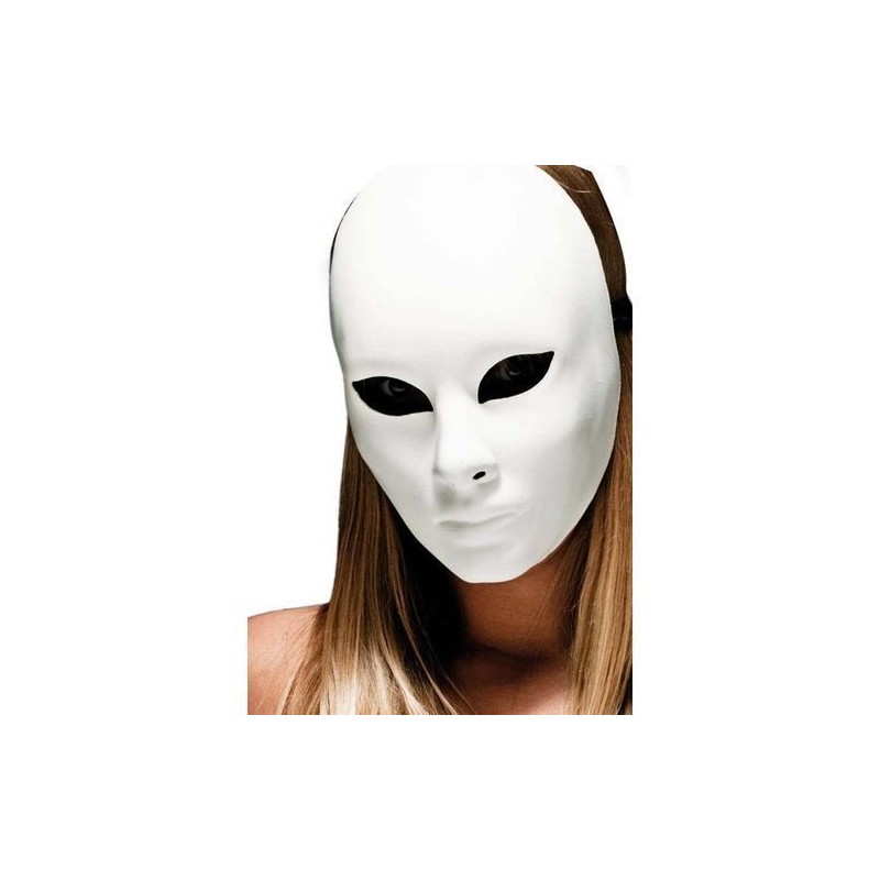MASCHERA VISO BIANCA PVC EAN  INGROSSO MASCHERE DI HALLOWEEN
