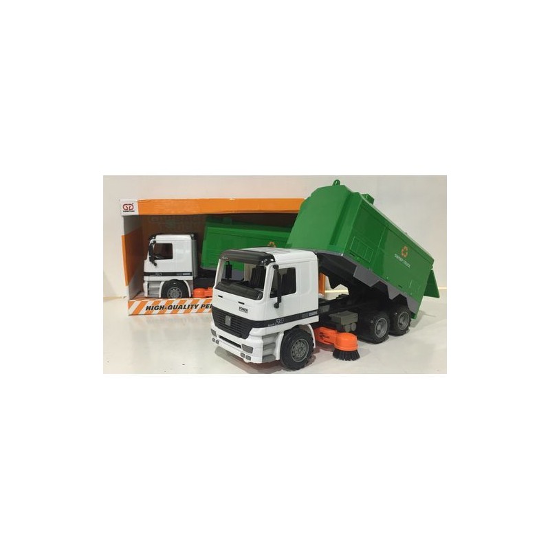 CAMION ECOLOGICO CON SPAZZOLE +3ANNI 40X16X22CM EAN 8010362436524 INGROSSO MODELLINI AUTO