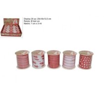 INGROSSO NASTRINO TESSUTO 1CMX3MT IN ESPOSIT. 5 A SS. ROSSO/