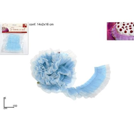 INGROSSO NASTRO GIROTORTA VELO 150CM CELESTE