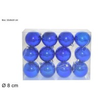 INGROSSO BOX 12 PALLE 8 CM LUCIDE BLU