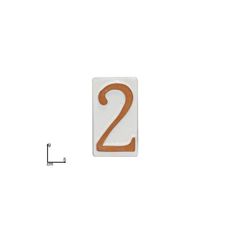 NUMERO CIVICO IN TERRACOTTA 2 EAN 8034048019597 INGROSSO OGGETTISTICA VARIA