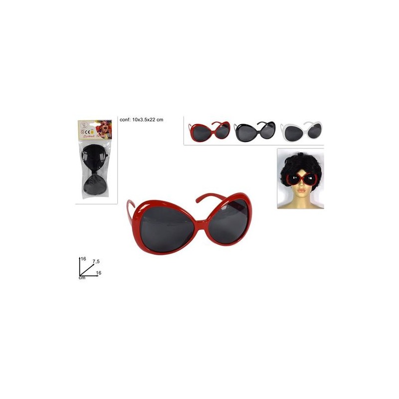OCCHIALI FASHION CARNEVALE 3COL. EAN 8033113943621 INGROSSO SET E ACCESSORI TRAVESTIMENTI