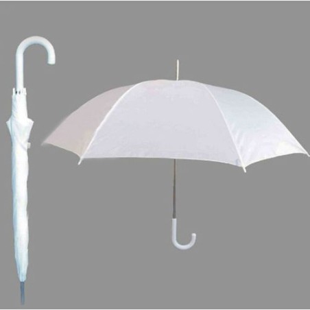 OMBRELLO NYLON AUTO BIANCO F.METALLO EAN 8013066000053 INGROSSO OMBRELLI