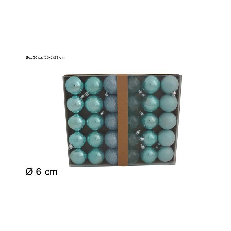 PALLE 6CM 30PZ 6ASS IN BOX TIFFANY EAN 8033113932151 INGROSSO PALLINE DI NATALE E PUNTALI