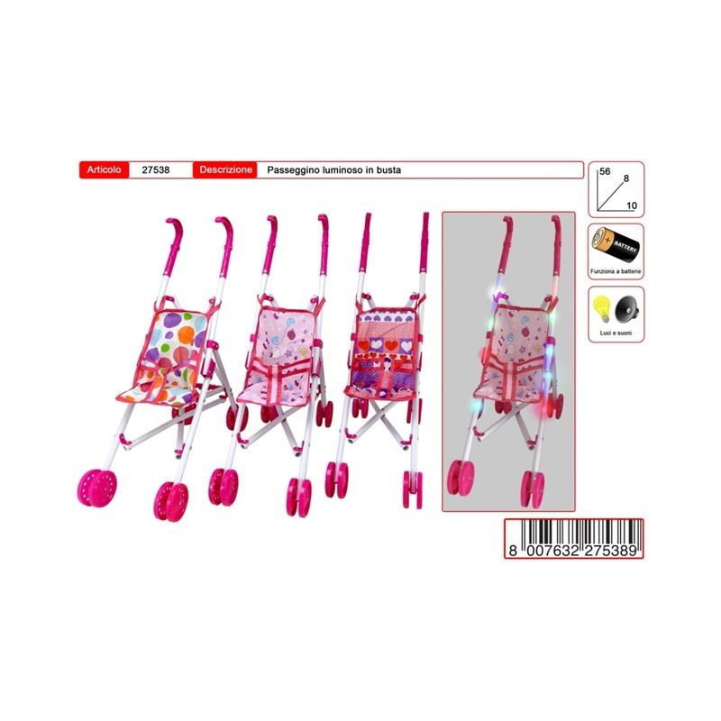 PASSEGGINO LUMINOSO EAN  INGROSSO ACCESSORI PER BAMBOLE