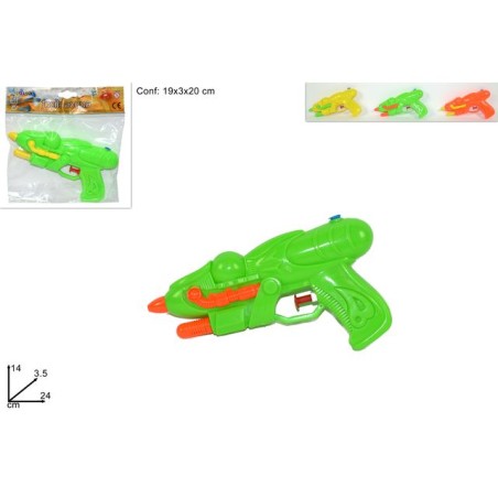 PISTOLA ACQUA 3 COLORI ASSORTITI EAN 8034048504437 INGROSSO PISTOLE ACQUA E SPRUZZATORI