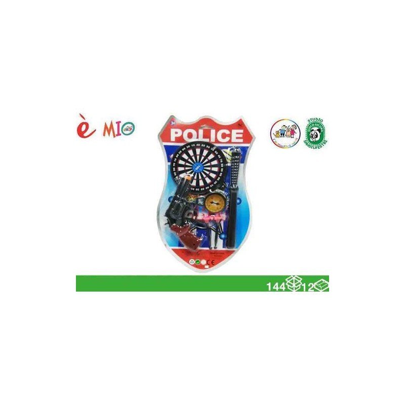 PISTOLA POLIZIA BL. 6PZ 36X21 EAN 8052286072327 INGROSSO PISTOLE GIOCATTOLO