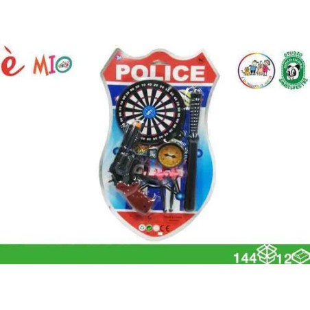 PISTOLA POLIZIA BL. 6PZ 36X21 EAN 8052286072327 INGROSSO PISTOLE GIOCATTOLO