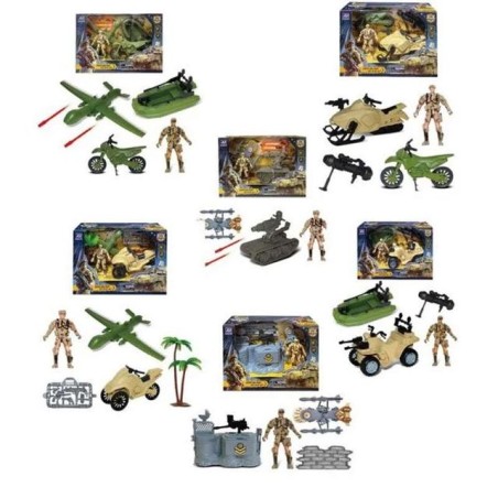 INGROSSO PLAYSET MILITARI ASS C/MEZZI H18
