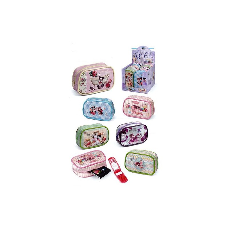 POCHETTE DOLCI COCCOLE 16X11X5.5CM 6 FANTASIE PORTATUTTO CON CERNIERA EAN 8002787077505 INGROSSO BORSETTE E TRACOLLE PER BAMBINE