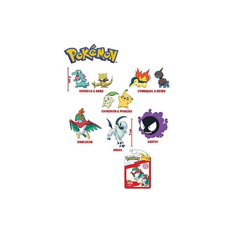 POKEMON PERSONAGGIO 5&7 CM ASS.6 EAN 8056379120513 INGROSSO PERSONAGGI CARTOON E DISNEY