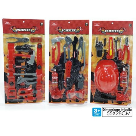 POMPIERI - SUPER SET ANTINCENDIO 3ASS EAN 8015361163709 INGROSSO GIOCHI DA EDICOLA