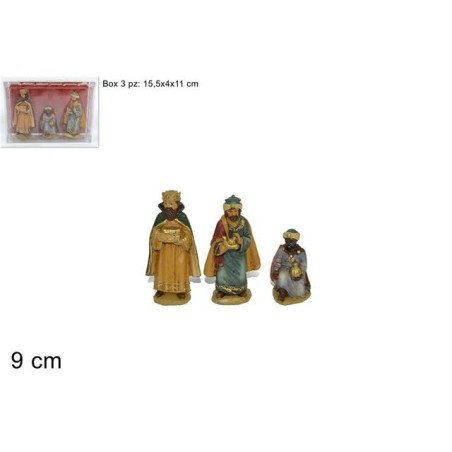 RE MAGI 9CM SET 3PZ IN BOX PVC EAN 8033113528651 INGROSSO PERSONAGGI PER IL PRESEPE E ANIMALI