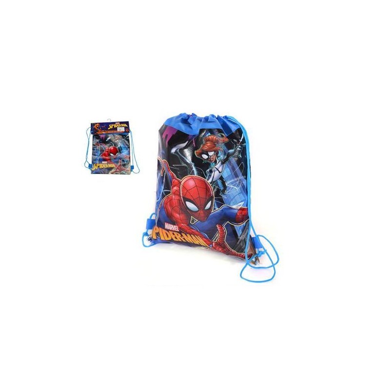 SACCHETTO SPIDERMAN C/CORDINO 28X36CM EAN 8435377505919 INGROSSO BORSETTE E TRACOLLE PER BAMBINE