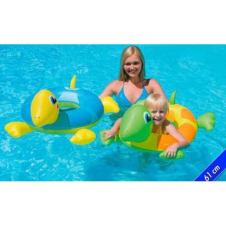 SALVAGENTE TARTARUGA D.61CM IN 2 COLORI ASS.BLU-GIALLO E GIALLO-VERDE-ARANCIONE EAN 6942138903614 INGROSSO SALVAGENTI GONFIABILI