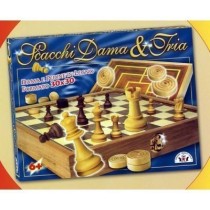 INGROSSO SCACCHI DAMA TRIA 30X30 LEGNO SCATOLATA MADE IN ITA