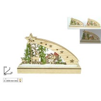 INGROSSO SCENARIO LEGNO NAT. C/BABBO NAT. C/LUCI